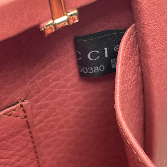 Gucci Calfskin Leather Soho Hard Case Clutch Shoulder Bag -Mauve/Pink - Preowned - Picture 10 of 12